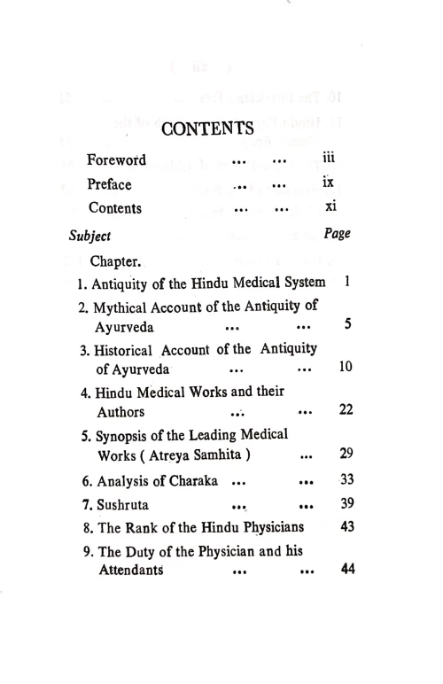 Ayurveda or the Hindu System of Medical Science
